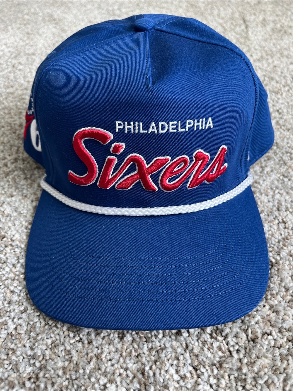 Philadelphia Sixers Blue Rope-Accent Snapback Hat